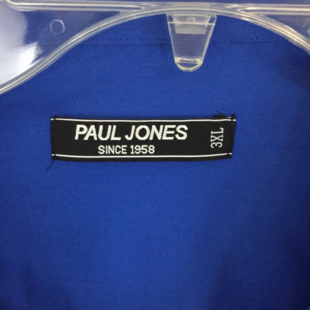 Paul Jones Long Sleeve Royal Blue Button Up Shirt 3XL NWOT - Picture 6 of 14